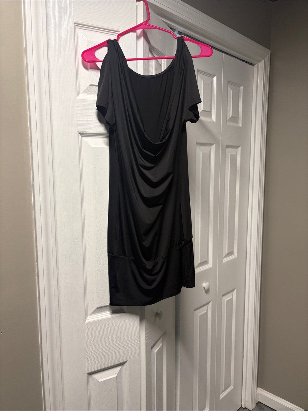 Windsor Black Draped Mini Dress